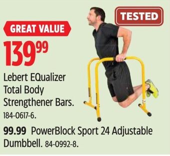 Canadian Tire Lebert EQualizer Total Body Strengthener Bars offer