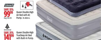 Canadian Tire Queen Double-High Air Bed with AC Pump offer