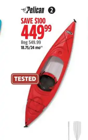 Canadian Tire Summit 100X Kayak. 275-lb capacity offer