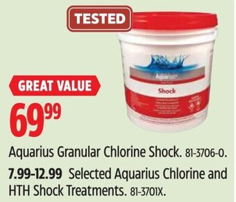 Canadian Tire Aquarius Granular Chlorine Shock offer