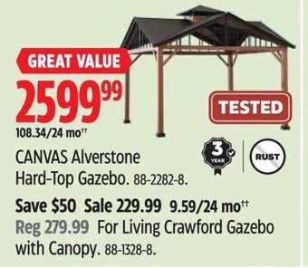 Canadian Tire CANVAS Alverstone Hard-Top Gazebo offer