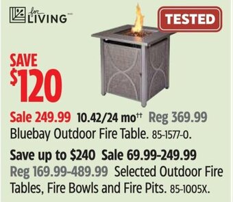 Canadian Tire Bluebay Outdoor Fire Table offer