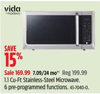 Canadian Tire 1.1 Cu-Ft Stainless-Steel Microwave offer