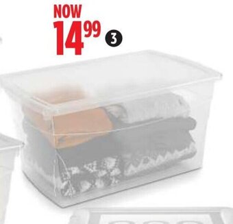 Canadian Tire 50L Clarity Storage Container offer