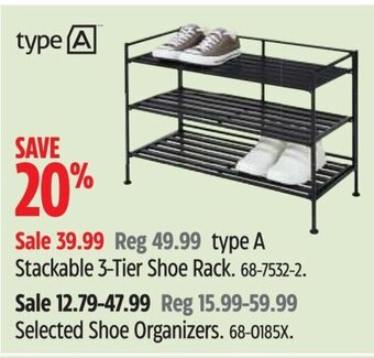 Canadian Tire Stackable 3-Tier Shoe Rack offer
