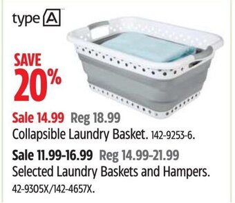 Canadian Tire Collapsible Laundry Basket offer