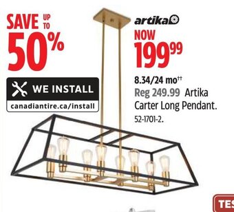 Canadian Tire Artika Carter Long Pendant offer