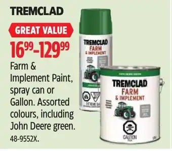 Canadian Tire Farm & Implement Paint, spray can or Gallon offer