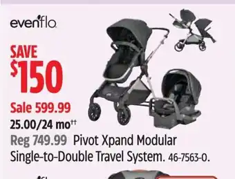 Canadian Tire Pivot Xpand Modular Single-to-Double Travel System offer