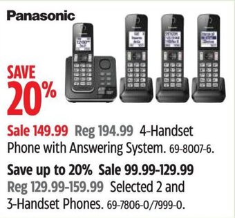 Canadian Tire 4 - Handset Phone with Answering System. offer