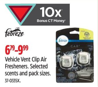 Canadian Tire Vehicle Vent Clip Air Fresheners. Selected scents and pack sizes. offer