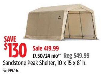 Canadian Tire Sandstone Peak Shelter, 10 x 15 x 8 h. offer