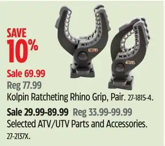 Canadian Tire Kolpin Ratcheting Rhino Grip, Pair. offer