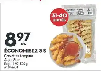 Giant Tiger Crevettes tempura Aqua Star 500 g offer