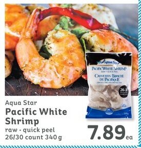 IGA Aqua Star Pacific White Shrimp raw quick peel 26/30 count 340 g offer