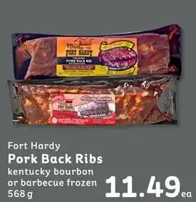 IGA Fort Hardy Pork Back Ribs kentucky bourbon or barbecue frozen 568 g offer