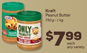 IGA Kraft Peanut Butter 750 g - 1 kg offer