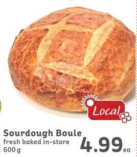 IGA Sourdough Boule fresh baked in-store 600 g offer