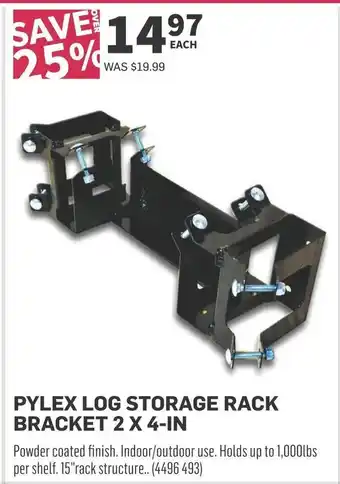 Co-op PYLEX LOG STORAGE RACK BRACKET 2 X 4-IN Powder coated finish. Indoor/outdoor use. Holds up to 1,000lbs per shelf. offer