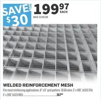 Co-op WELDED REINFORCEMENT MESH Fits most reinforcing applications. 6" x 6" grid pattern. 10 GA wire. 5' x 100'. offer