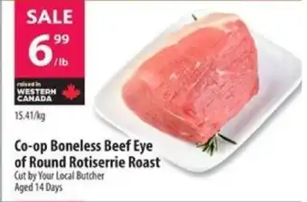 Co-op Co-op Boneless Beef Eye of Round Rotiserrie Roast Cut by Your Local Butcher Aged 14 Days offer