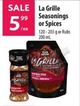 Co-op La Grille Seasonings or Spices 120 - 203 g or Rubs 200 mL offer