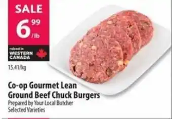 Co-op Gourmet Lean Ground Beef Chuck Burgers