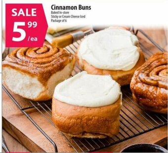 Co-Op Food Cinnamon Buns Baked in-store Sticky or Cream Cheese ked Package of 6 offer