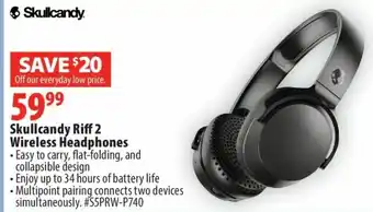London Drugs Skullcandy Riff 2 Wireless Headphones offer