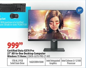 London Drugs Certified Data GX70 Pro 27" All-In-One Desktop Computer Windows 11 Home offer