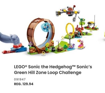 Toys R us LEGO Sonic the Hedgehog Sonic's Green Hill Zone Loop Challenge offer