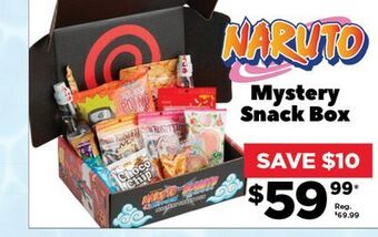 Showcase Naruto mystery snack box offer