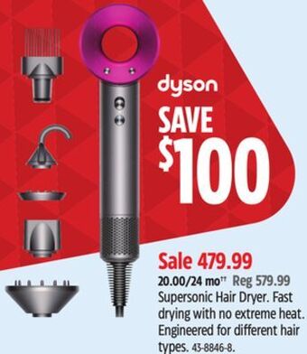 Canadian Tire Dyson supersonic hair dryer offer