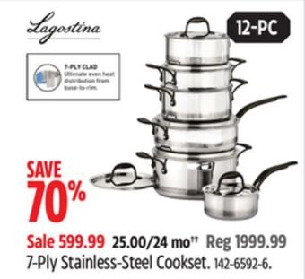Canadian Tire Lagostina 7-ply stainless-steel cookset offer
