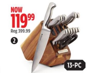 Canadian Tire Sabatier acacia wood knife block set offer