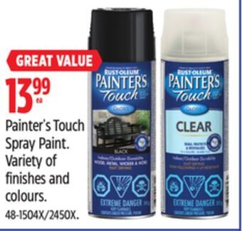 Canadian Tire Painter's touch spray paint offer
