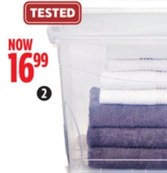 Canadian Tire Type a 60l clarity storage container offer