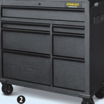 Canadian Tire Stanley 41˝ cabinet with built-in power bar with usb offer