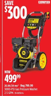 Canadian Tire Champion 3000-psi gas pressure washer offer