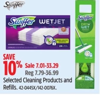 Canadian Tire Swiffer selected cleaning products and refills offer