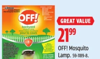 Canadian Tire Off! mosquito lamp offer