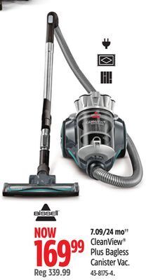 Canadian Tire Bissell cleanview plus bagless canister vac offer