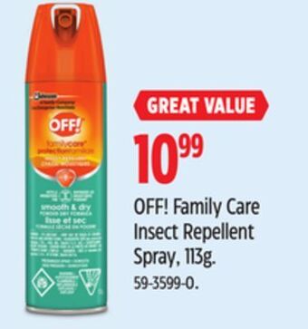 Canadian Tire Off! family care insect repellent spray, 113g offer
