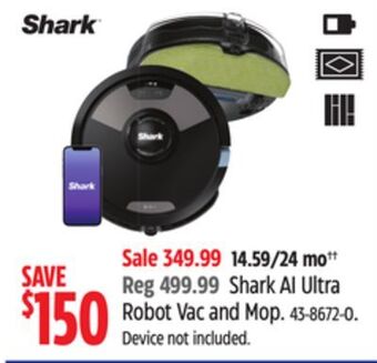 Canadian Tire Shark ai ultra robot vac and mop offer