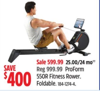 Canadian Tire Proform 550r fitness rower offer