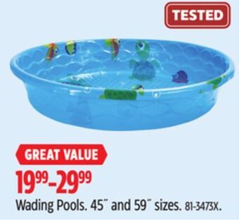Canadian Tire Wading pools offer