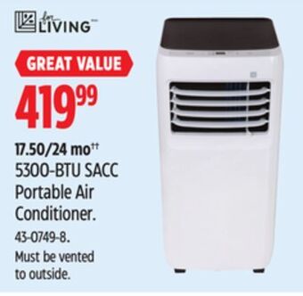 Canadian Tire For living 5300-btu sacc portable air conditioner offer