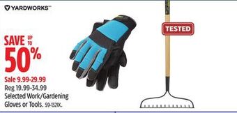 Canadian Tire Selected work/gardening gloves or tools offer