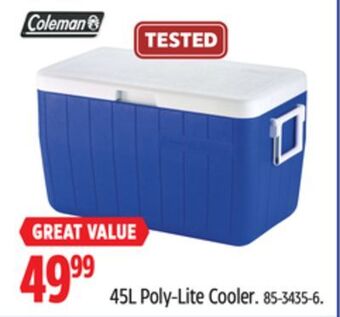 Canadian Tire Coleman 45l poly-lite cooler offer