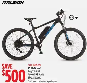 Canadian Tire Raleigh ascend hs adult bike offer
